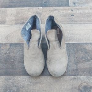 Toms Desert Wedge Taupe sz 1 kids